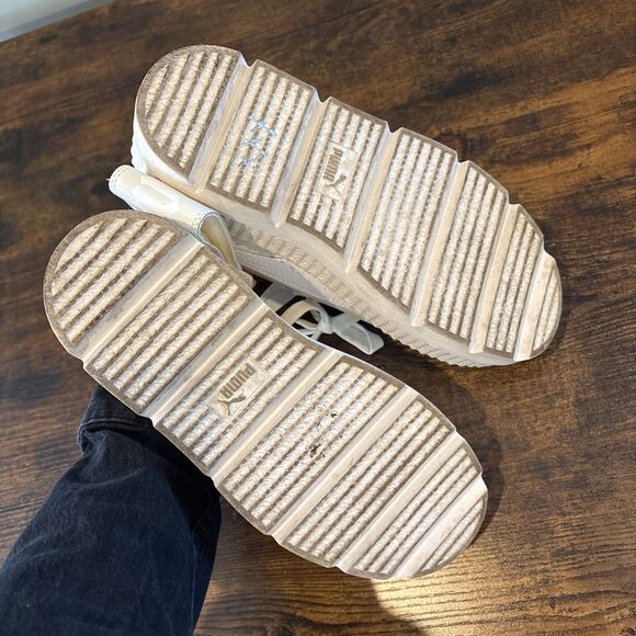 FENTY x PUMA Ankle Strap Creeper Platform Sneakers White Cream US 8 Shoes - Picture 5 of 6